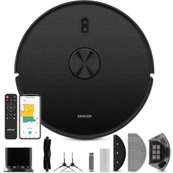 Robotdammsugare - SENCOR - SRV-9120BK - 3000 Pa - 140 min - 60 dB - Svart