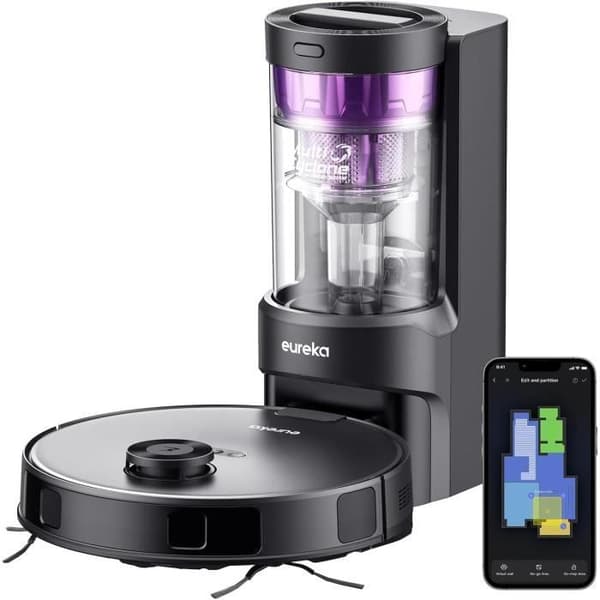 Robotdammsugare - EUREKA E10S Svart - 4000 Pa - 180 min - 200 ml
