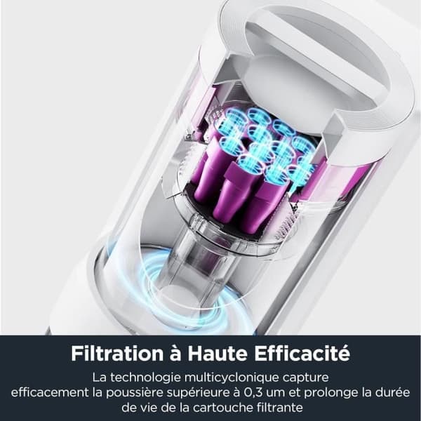 Robotdammsugare - EUREKA E10S Vit - 4000 Pa - 180 min - 200 ml