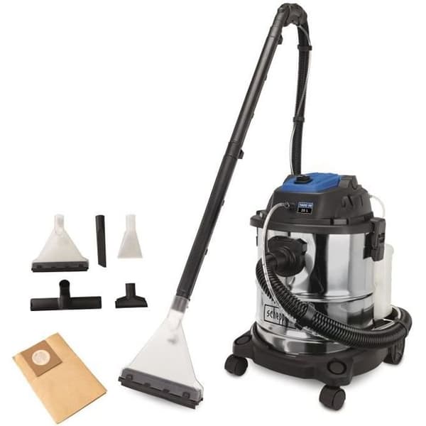 SCHEPPACH SprayVac20 vatten- och dammsugarinjektordammsugare - 1600W - Rostfri ståltank - Grå - 5 i 1