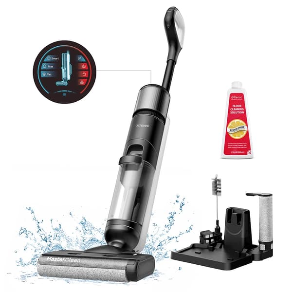 Ultenic Wet Dry Vacuum, 50 minutters driftstid, smart snavsdetektion,AC1 Elite