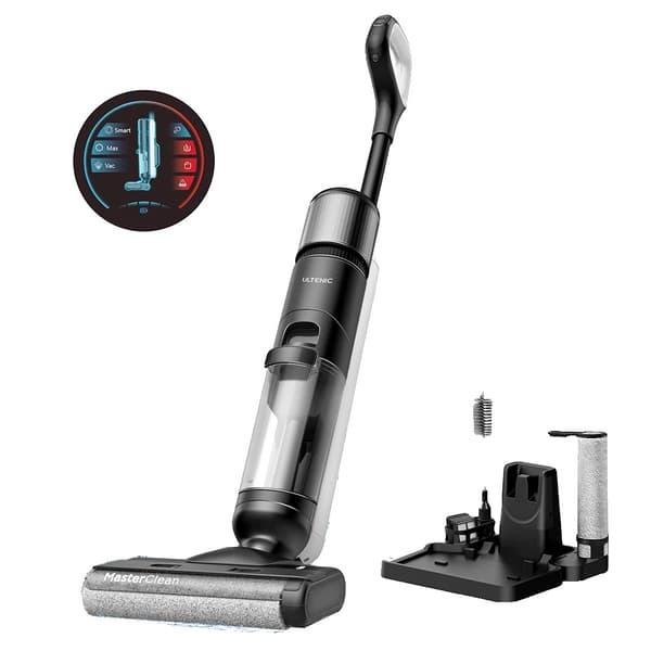 Ultenic Wet Dry Vacuum, 50 minutters driftstid, smart snavsdetektion,AC1 Elite