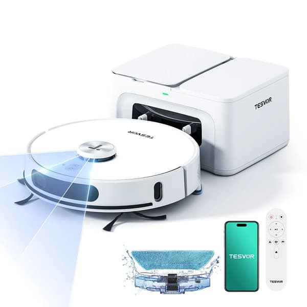 Robotdammsugare, laser-navigering, 3-i-1-funktionalitet, automatisk laddning,Proscenic S8 MAX