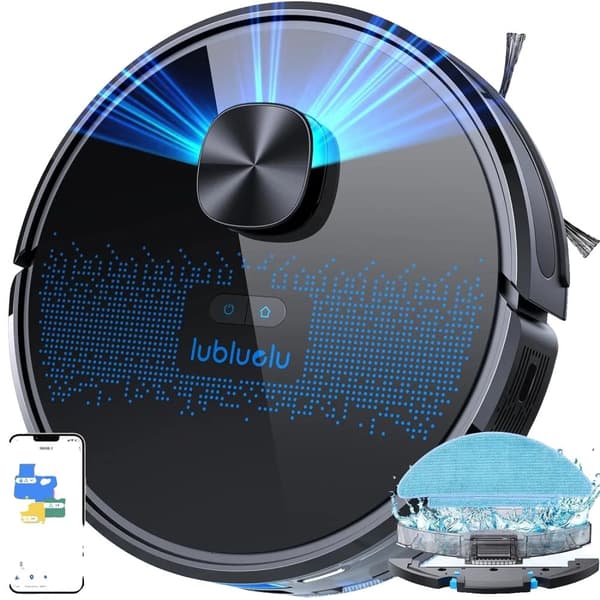 Lubluelu Robotdammsugare, 4000Pa sugkraft, 150 minuters driftstid,SL60D-Svart, EU