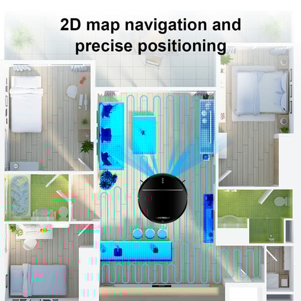 Liectroux Robotstøvsuger, 4000Pa Sugeevne, Våd- og Tørvask, Smart Navigation