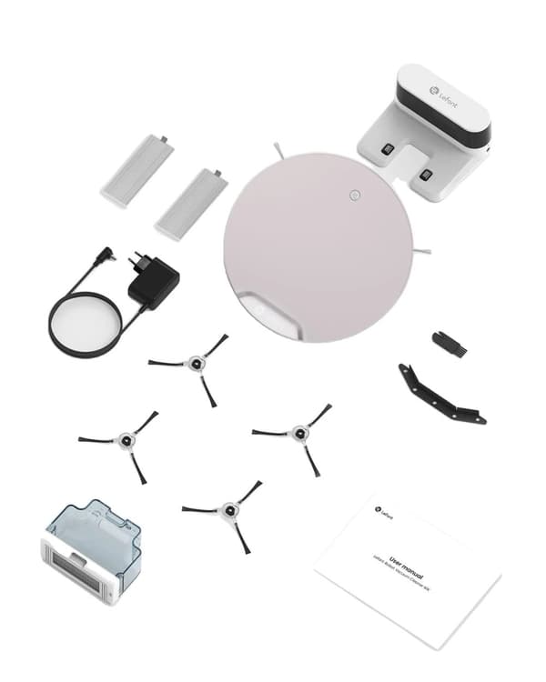 Lefant N1 Robotdammsugare, 4500Pa Sugkraft, 560ml Dammpåse,N1-Rosa, EU