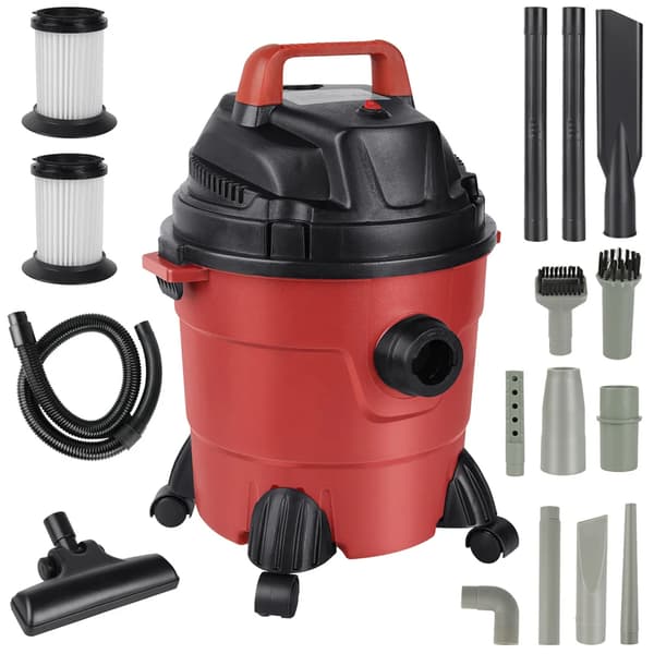 Elektrisk Dammsugare, 15L Kapacitet, 1000W Effekt,Röd, EU