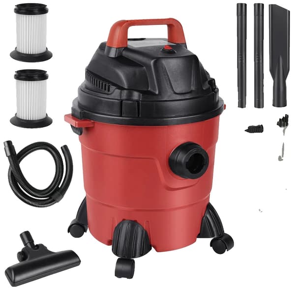 Elektrisk Dammsugare, 15L Kapacitet, 1000W Effekt,Röd, EU