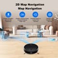 Miniatyrbillede 2 af 4: Robotstøvsuger, intelligent kortlægning, WiFi-app,Sort