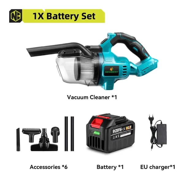 Trådlös Handhållen Elektrisk Dammsugare, 20V, 700ML Tankkapacitet,1 Batteri EU Kontakt
