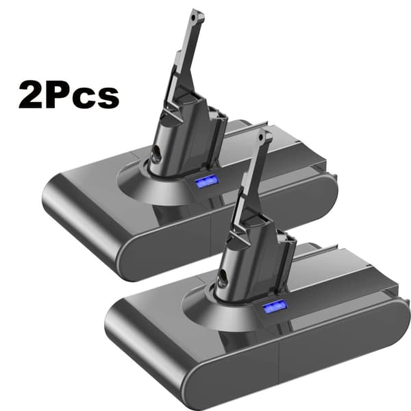 Erstatningsbatteri, 21,6V, 6000mAh kapacitet,2Pcs V8 BAT