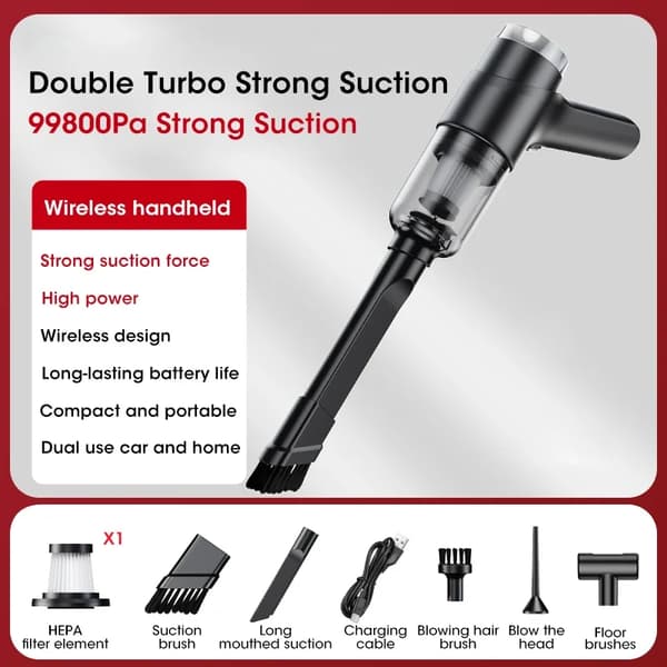 Auton imuri, 120W teho, langaton muotoilu, kuiva toiminto,Perus suutin