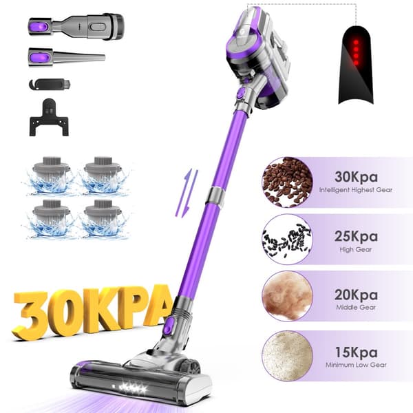 Pölynimuri, 350W Teho, 55 minuutin käyttöaika, HEPA-suodatin,EU, PURPPURA