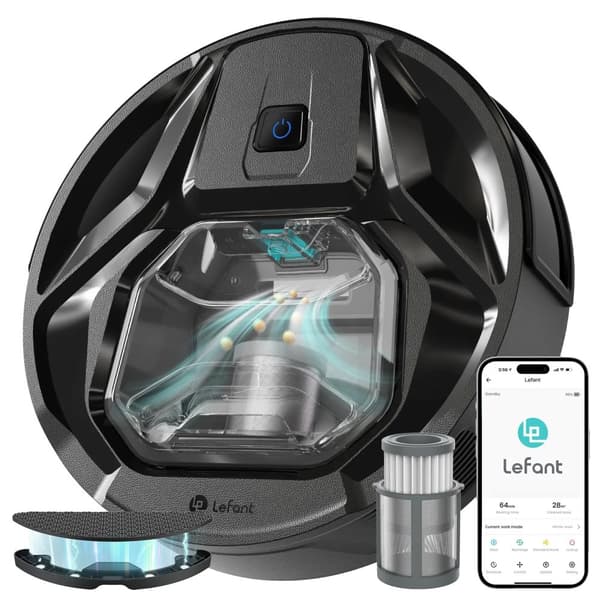 Lefant Robotdammsugare, Kraftfull Sugkraft, Flera Driftlägen,M320-Svart, EU
