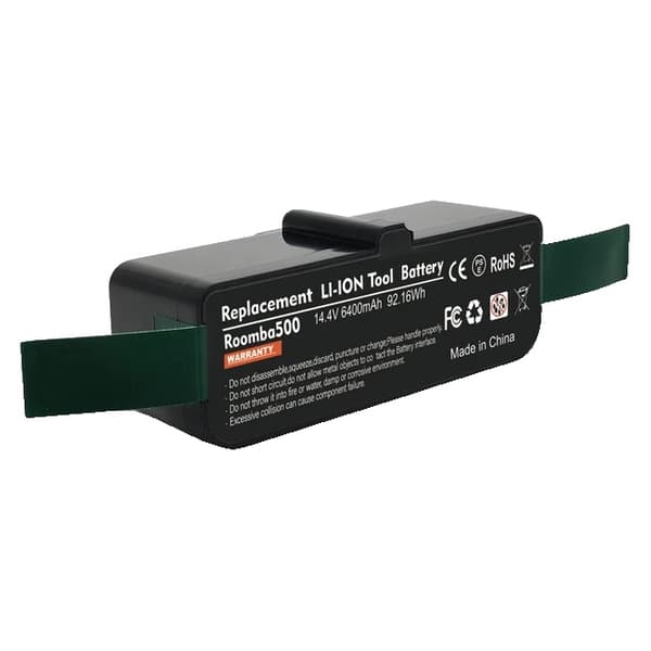 Støvsuger Batteri, 144V Kapacitet, Kompatibel med iRobot Roomba 500-900 Serie, Li-ion 6400mAh B