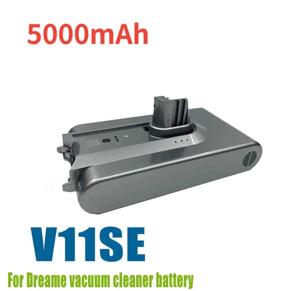 Ersättningsbatteri, kompatibelt med Dreame V11 V11SE V12, 18650 batteripaket, Dreame V11SE-5000mAh