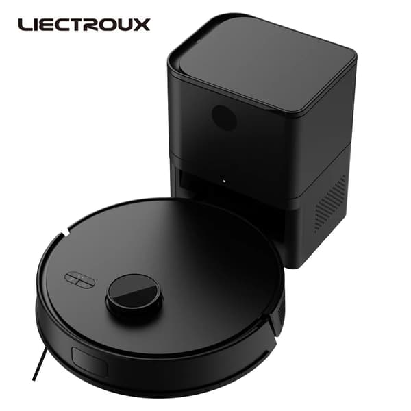 Liectroux Robotstøvsuger, LIDAR-navigation, 6500Pa sugeeffekt,Sort