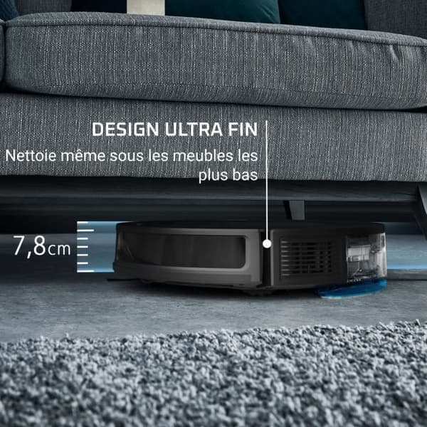 ROWENTA X-PLORER Serie 65 Robotdammsugare, Laserteknik, Metodisk rengöring, Ultratunn design RR8L65WH