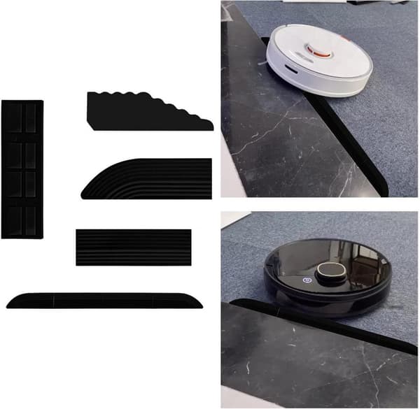 INF Svart tröskelramp för robotdammsugare (5-pack)
