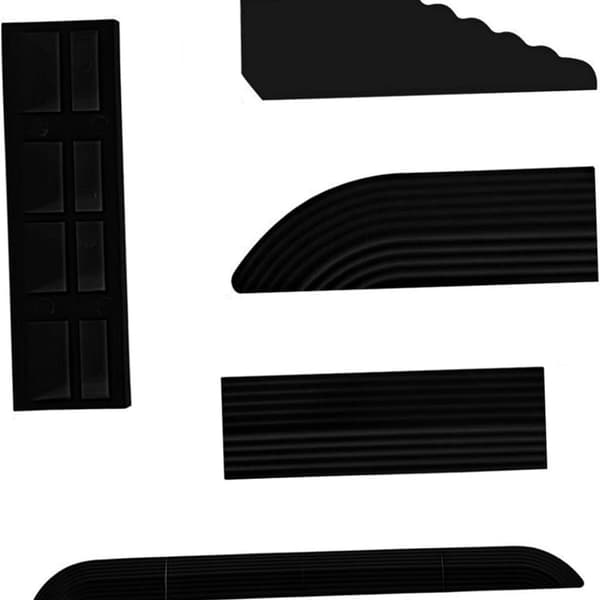 INF Svart tröskelramp för robotdammsugare (5-pack)