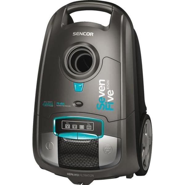 Dunkdammsugare med påse - SENCOR - SVC 7550TI - 75 dB - 3,5 L - Grå