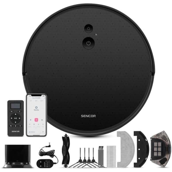 Robotdammsugare - SENCOR - SRV 6450BK - 3000 Pa - 140 min - 60 dB - Svart