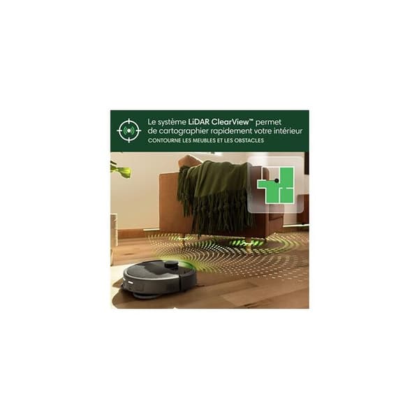 Robotdammsugare - iRobot - Roomba Plus 405 - Svart - IoT-kompatibel - Programmerbar rengöring