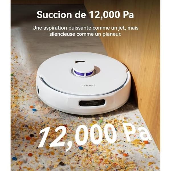 Narwal Freo Z Ultra - Robotdammsugare med dockningsstation - Dubbelt AI-chip - Hinderundvikning - 12000 Pa sugkraft