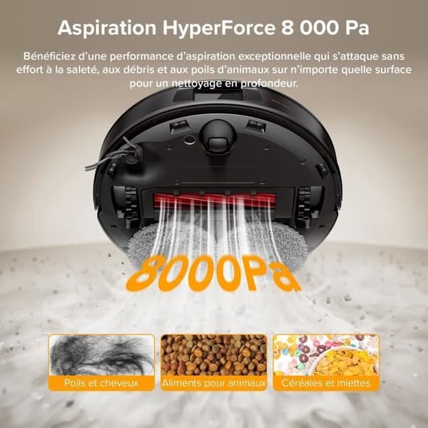 ROBOROCK QR 598 - Robotdammsugare - 8000 Pa - Multifunktionsstation - Trasselfri