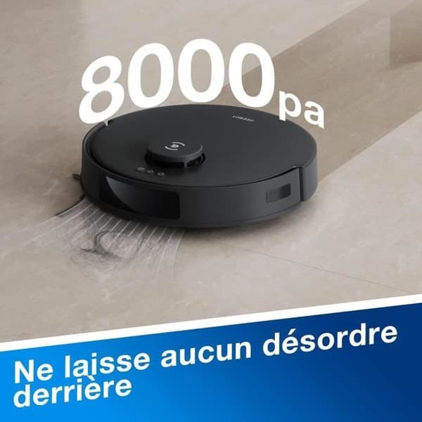 ECOVACS DEEBOT N20 Pro Plus robotdammsugare, 8000Pa robotdammsugare med automatisk dammuppsamling, 300 min batteri