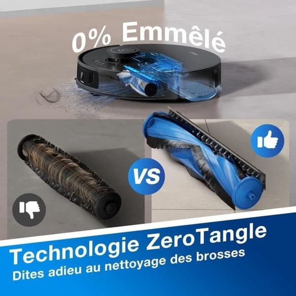 ECOVACS DEEBOT N20 Pro Plus robotdammsugare, 8000Pa robotdammsugare med automatisk dammuppsamling, 300 min batteri