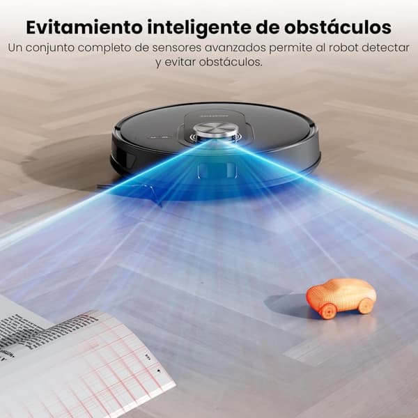 Proscenic Q8 robottipölynimuri, imuteho 4200 Pa, LiDAR-navigointi, 200 minuutin käyttöaika, automaattinen lataus, APP-ohjaus, musta