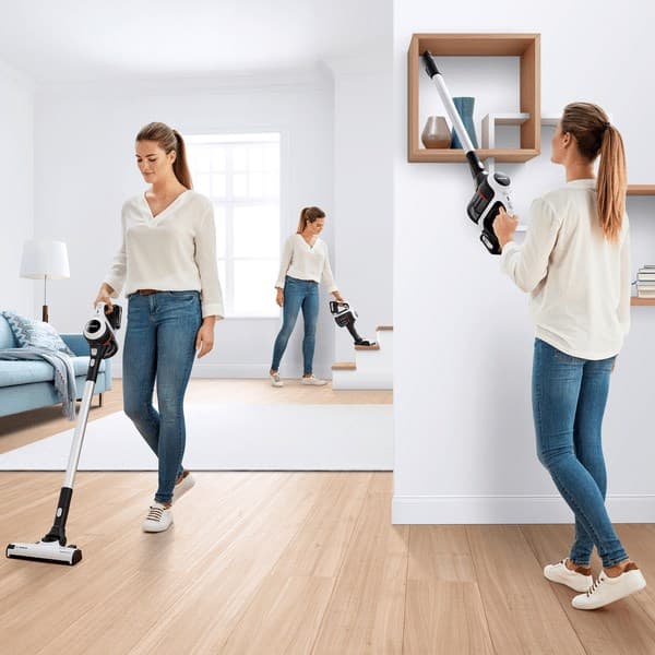 Bosch Serie 6 BCS61113 stavstøvsuger/elektrisk kost 2-i-1 stavstøvsuger Batteri Dry Poseløs Hvid