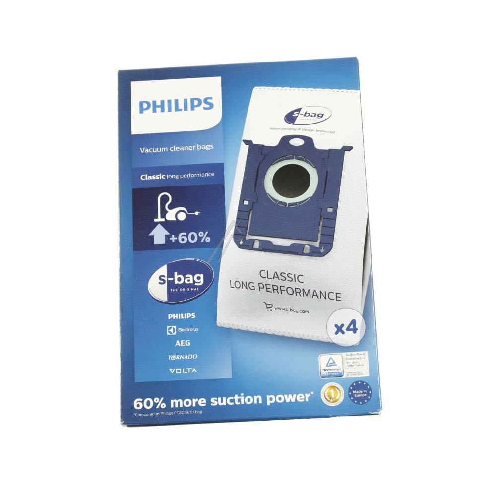 Philips S-Bag dammsugarpåsar 4-pack