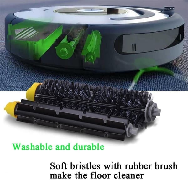 Tillbehörspaket Kompatibla med Roomba iRobot 600 690 680 660 651 650 Huvudborstar Sidoborstar Filter