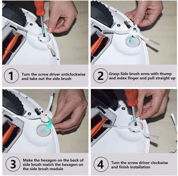 INF Reservedele Xiaomi Mi Roborock S4/S5/S6 E2/E3/E4 robotstøvsuger 24 dele