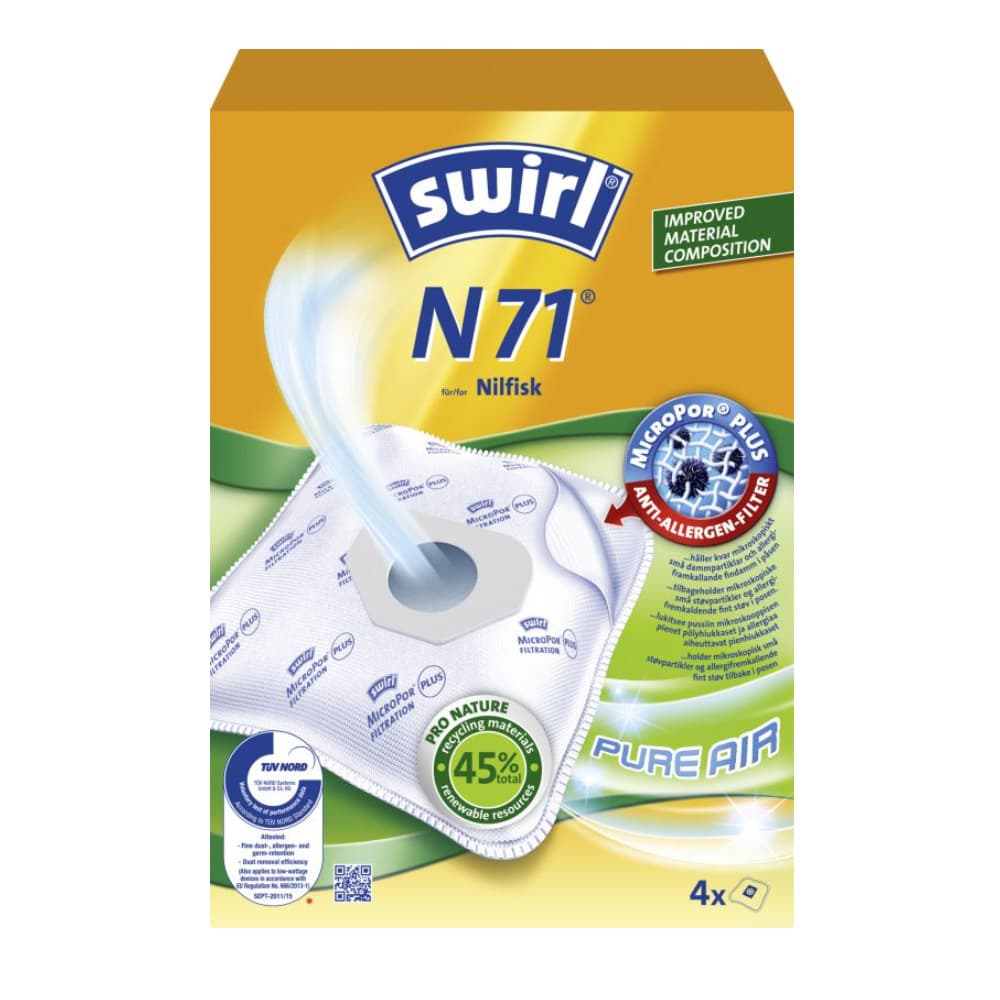 Swirl N71 Dammsugarpåse 4-pack 6765955