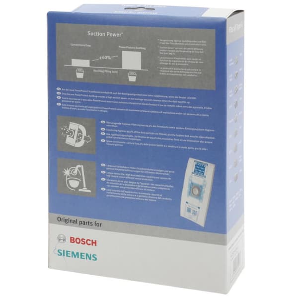 BOSCH SIEMENS BBZ51FGALL pölynimuripussi Tyyppi G PowerProtect Pölypussi