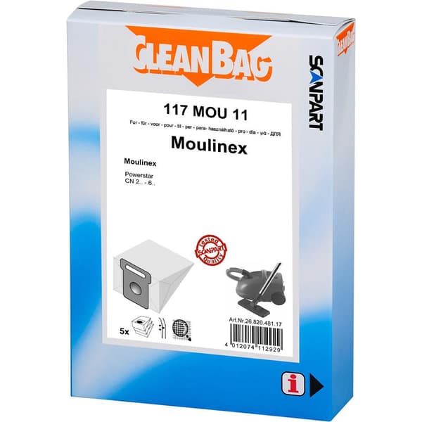Scanpart Cleanbag 117mou11 Moulinex Powerstar pölypussi