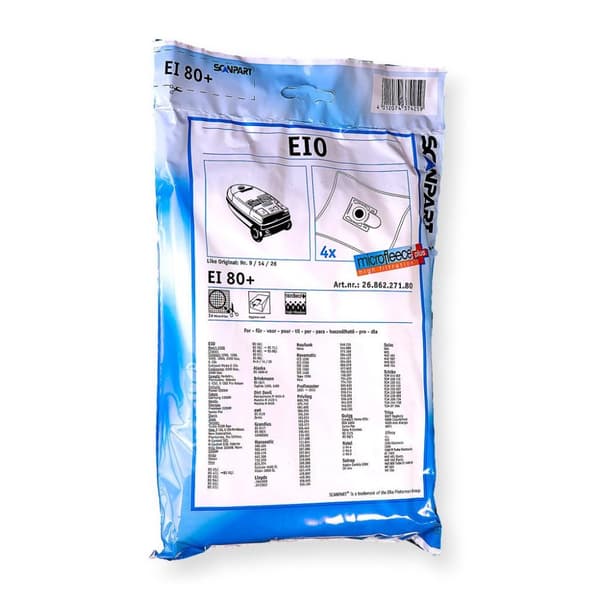 Scanpart Ei80 och Microflee Dustbag Ecoline Tcs 1400