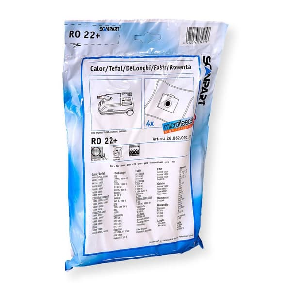Scanpart Ro22 och Microfleese Dustbag Rowenta Rb01-33 Micro