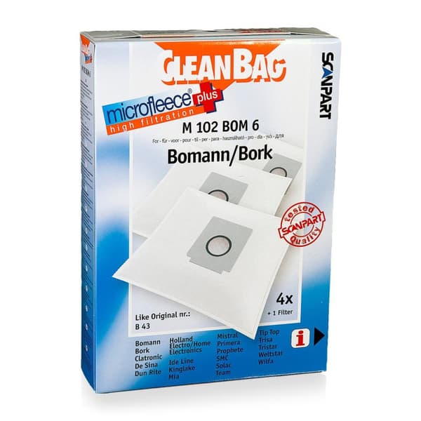 Scanpart M102bom6 Microfleese pölypussi Tristar Jc861e Micro En