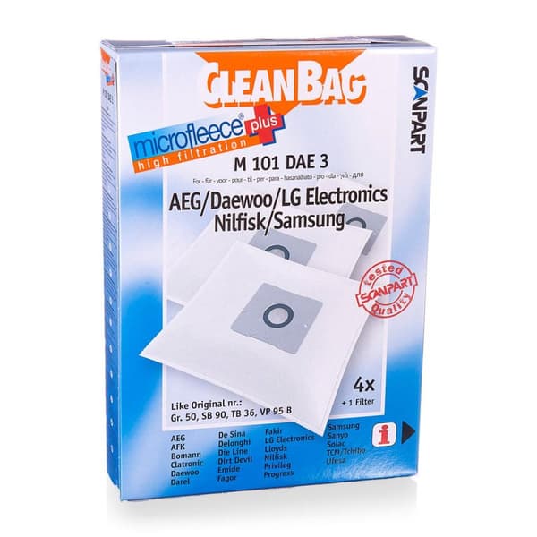 Scanpart M101DAE3 Microfleece Støvpose Daewoo SB90 4stk