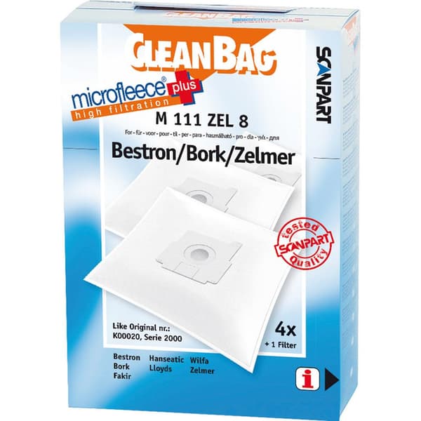 Scanpart M111zel8 Microflee-dammpåse Bestron K2000 Micro En