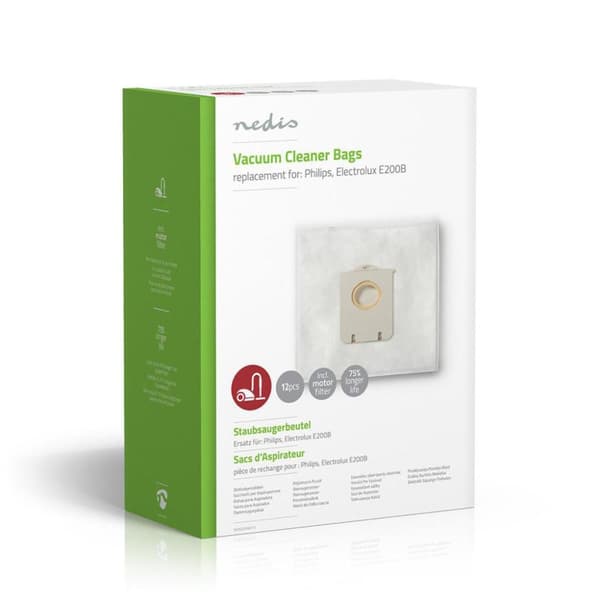 Nedis DUBG220AEP12 pölynimuripussi Philips, Electrolux E200b