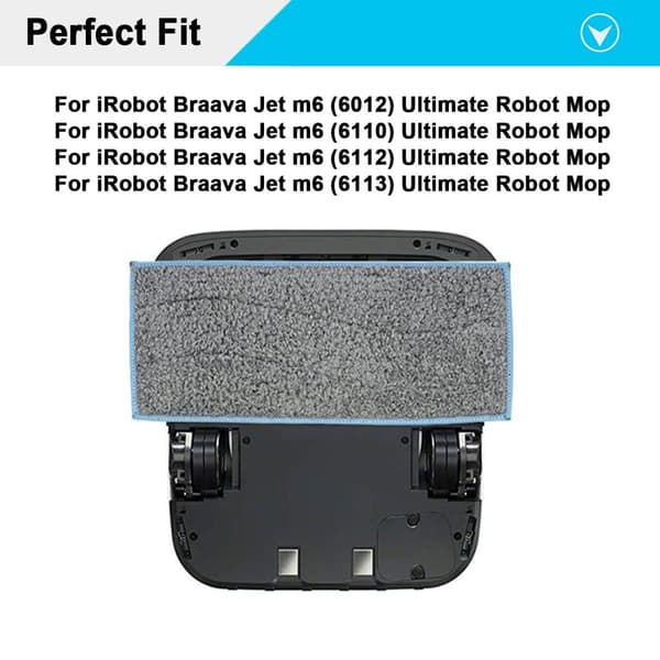 INF iRobot Braava Jet m6/6012/6110/6112 Tvättbara moppdynor 8-pack Grå
