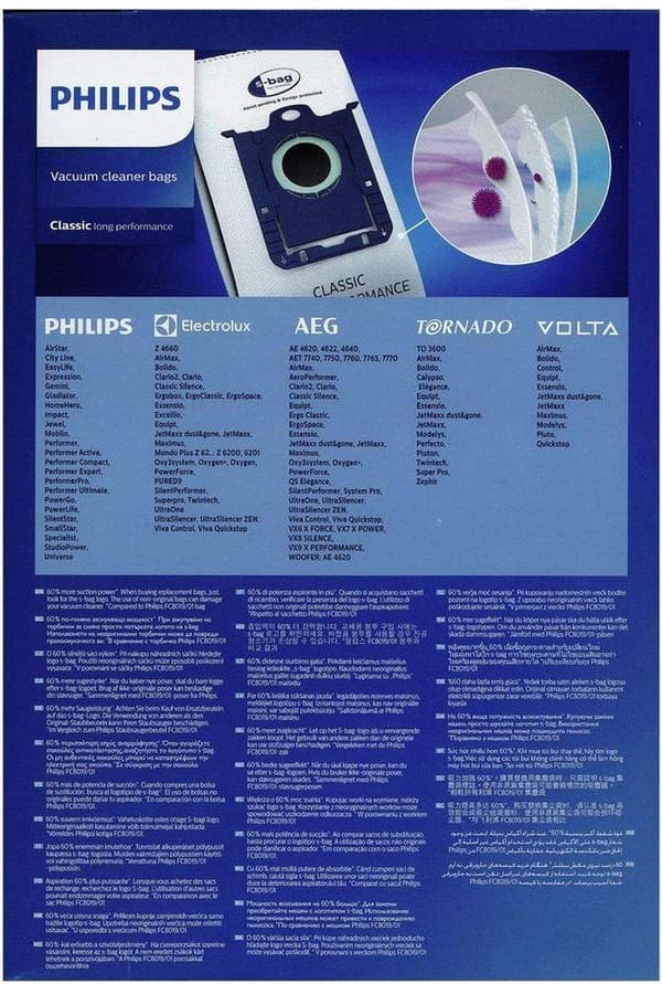 Philips s-bag 4 x dammsugarpåsar Dammsugarpåsar