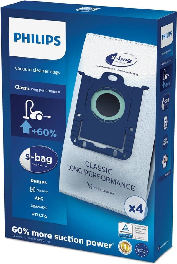 Philips s-bag 4 x dammsugarpåsar Dammsugarpåsar