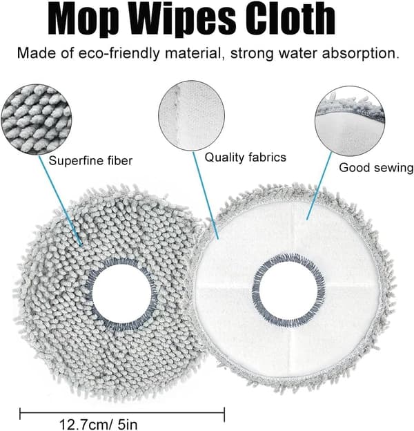 Roborock Q Revo / P10 tarvikkeet Pääharja Sivuharja Hepa Filter Mop Pölypussi A7400RR