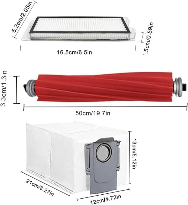 Roborock Q Revo / P10 tarvikkeet Pääharja Sivuharja Hepa Filter Mop Pölypussi A7400RR